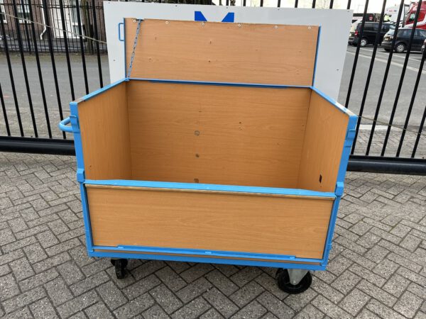 Magazijnwagen verrijdbaar/transportwagen/bakwagen met klep - Image 4