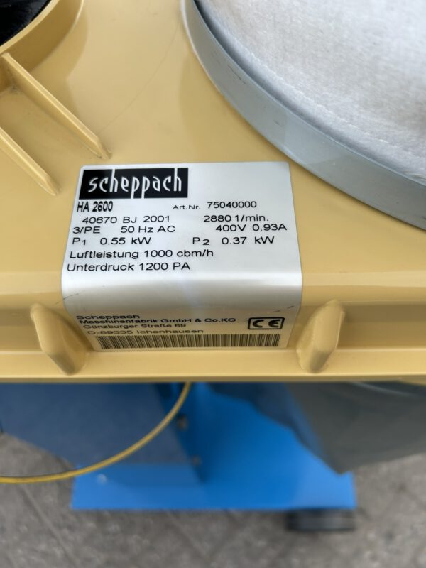 Scheppach HMS 260 vlakvandiktebank + HA2600 afzuiger 400V - Afbeelding 10