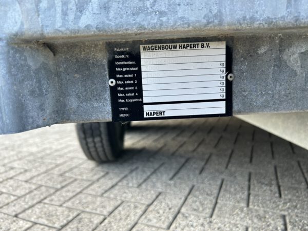 Hapert gesloten aanhanger + zijdeur en raam 300x180x210CM - Afbeelding 14
