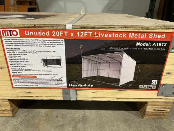 Stalen overkapping/afdak/garage/schuur open 600x340CM 20M2 - Afbeelding 10