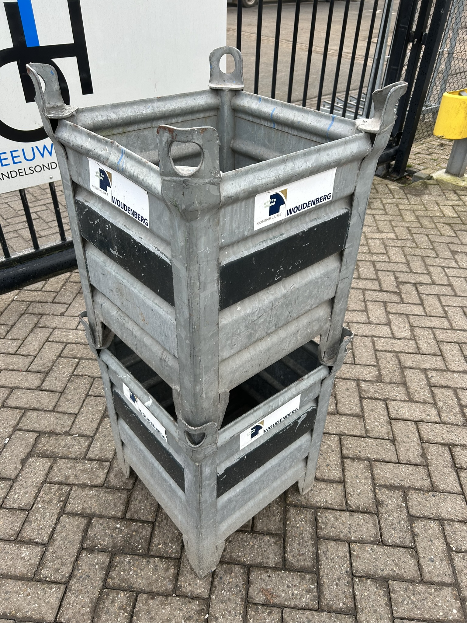 Stalen stapelbak/stapelkist/stapelbakken 55x55x70CM 14ST - Afbeelding 2