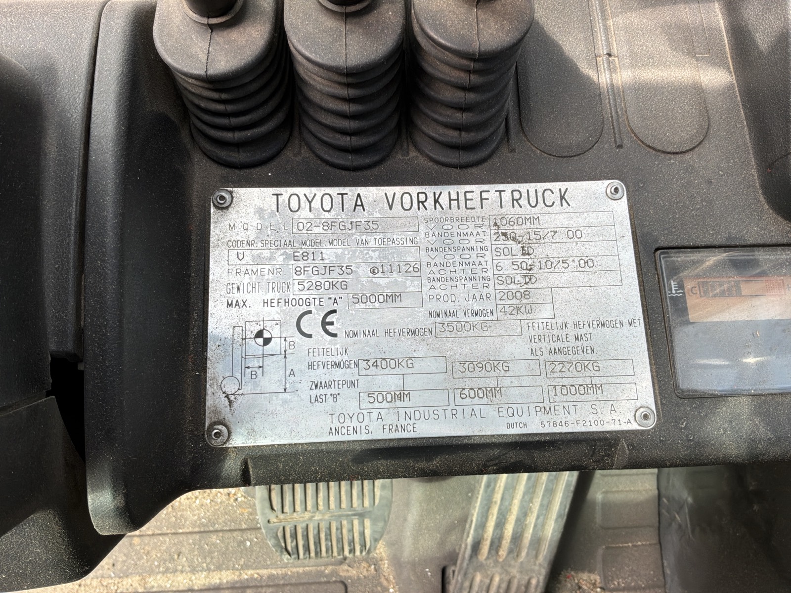 Toyota 02-8FGJF35 LPG vorkheftruck/heftruck 3500KG 5000MM - Afbeelding 5